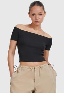 Modern Urban Classics women's stretch T-shirt, 180 g/m², cotton, black
