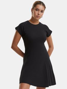 Abito femminile Urban Classics da donna, elasticizzato 220 g/m² con cotone, nero
