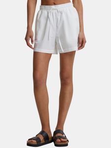 Lightweight Urban Classics women's shorts with drawstring and pockets, 105 g/m² cotton, white