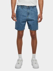 Pantalones cortos casuales Urban Classics para hombre con bolsillos, algodón acolchado, azul