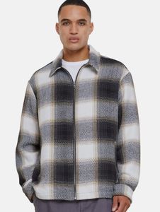 Veste homme Simple Urban Classics avec fermeture éclair, 410 g/m², blanc/noir
