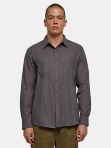 Polo homme URBAN CLASSICS, gris, à cordon de serrage et poches, 120 g/m² coton.