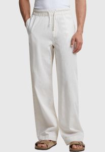 Stylish Urban Classics men's jeans, zip fly, ribbed cuffs, 180 g/m², ecru-white