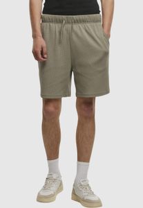 Pantalones cortos casuales Urban Classics para hombre con cordón ajustable, algodón de 200 g/m², color verde.