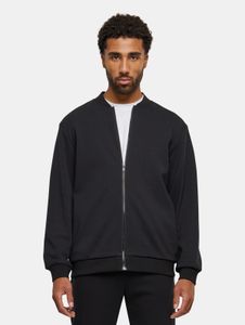 Stylish Urban Classics men's jacket, stretch, zip-up, ribbed cuffs with cotton, black