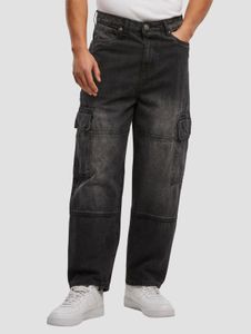 Modern Urban Classics Men's Jeans with Zipper Pockets, Cotton, Black