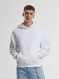 Felpa con cappuccio da uomo Modern URBAN CLASSICS, 330 g/m², cotone, bianca
