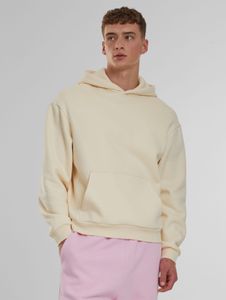 Felpa con cappuccio da uomo casual URBAN CLASSICS, 330 g/m² di cotone, ecru-bianco