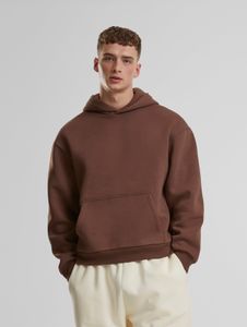 Sweat à capuche confortable URBAN CLASSICS pour homme, 330 g/m², coton, marron