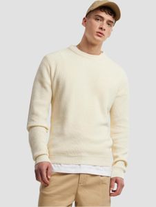 Sweat-shirt homme Soft Urban Classics, poignets côtelés, coton, écru-blanc