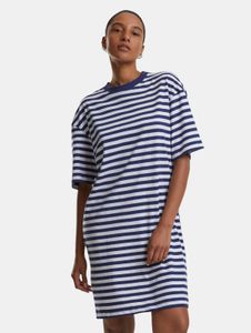 Comoda t-shirt oversize da donna Urban Classics, 180 g/m², cotone, blu/bianco