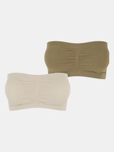 modernes Urban Classics Damen T-Shirt Stretch Grün/Creme