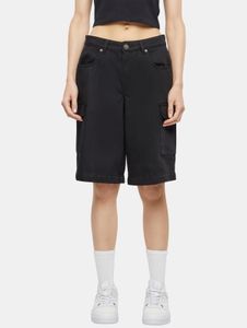 Comfortable Urban Classics women's shorts with pockets, cotton, black