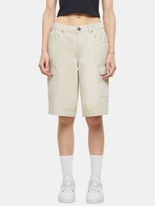Lightweight Urban Classics women's shorts with pockets, cotton, beige