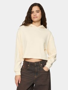 Soft Urban Classics women's hoodie with ribbed cuffs and hood, 280 g/m², ecru-white