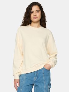 weiches URBAN CLASSICS Damen Sweatshirt Rippbündchen 280 g/m² mit Baumwolle Ecru-Weiß