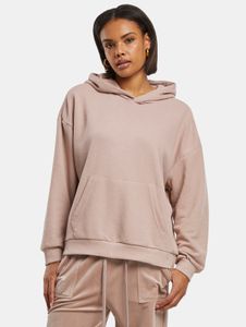 weicher Urban Classics Damen Hoodie Rippbündchen Kapuze 280 g/m² mit Baumwolle Alt-Rosa