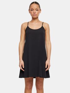leichtes Urban Classics Damen Kleid Stretch 180 g/m² mit Baumwolle Schwarz