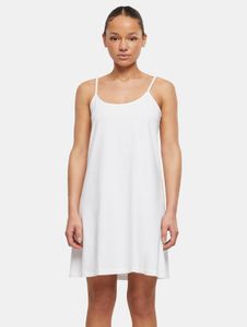 Elegante abito da donna Urban Classics, in tessuto elasticizzato da 180 g/m² con cotone, colore bianco.
