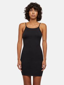 Vestido elegante de Urban Classics para mujer, corte ajustado, elástico, 180 g/m², algodón, negro.