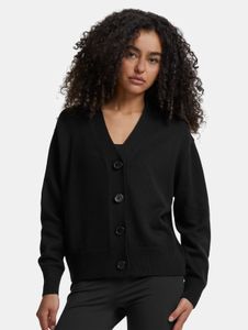 schlichte Urban Classics Damen Jacke Rippbündchen Schwarz