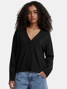 Chaqueta elegante de Urban Classics para mujer con puños acanalados, color negro.