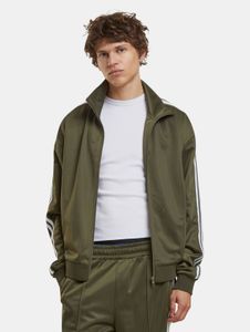 Chaqueta sencilla de Urban Classics para hombre con cremalleras y bolsillos, color caqui.