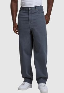 Vaqueros elásticos de hombre URBAN CLASSICS con cremallera, 390 g/m², algodón, gris.