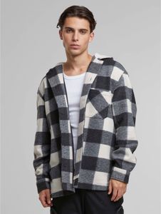 Chaqueta funcional para hombre de URBAN CLASSICS con cremalleras y bolsillos, color negro/blanco.