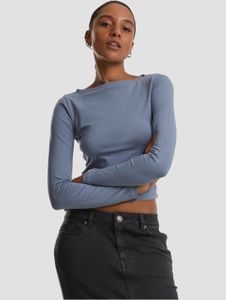 Soft Urban Classics women's slim fit sweatshirt with cotton, blue