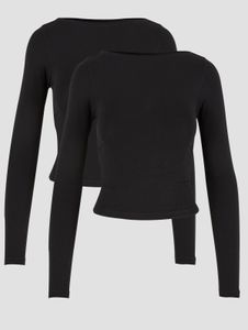 Sudadera ajustada de algodón Soft Urban Classics para mujer, color negro.