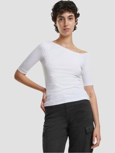 sportliches Urban Classics Damen T-Shirt 180 g/m² mit Baumwolle Weiß