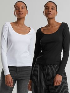 Soft Urban Classics women's sweatshirt with zip and hood, 180 g/m², cotton, black/white