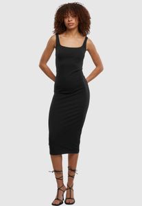 Stylish Urban Classics women's dress with stretch pockets, cotton, black