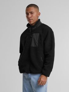 Simple URBAN CLASSICS men's jacket with zippers, pockets, 400 g/m², black