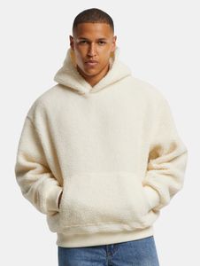 Comfortable URBAN CLASSICS men's hoodie with ribbed cuffs and hood, ecru-white