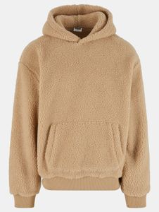 Soft Urban Classics Men's Hoodie with Ribbed Cuffs and Hood, Beige