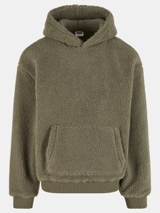 Sweat à capuche homme Casual URBAN CLASSICS, poignets côtelés, vert