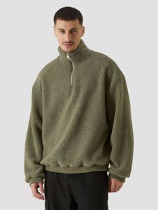 Comoda felpa da uomo URBAN CLASSICS con cerniera, verde