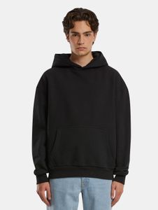 Comfortable URBAN CLASSICS men's hoodie with ribbed cuffs and hood, 500 g/m² cotton, black