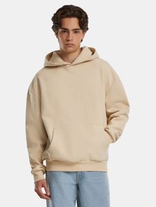 Sudadera con capucha Modern URBAN CLASSICS para hombre con puños y capucha acanalados, 500 g/m² de algodón, color beige.