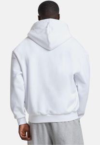 Sudadera casual Urban Classics para hombre con puños y capucha acanalados, 500 g/m² de algodón, blanca.