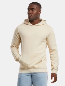 Comfortable Urban Classics men's hoodie with ribbed cuffs and hood, 270 g/m², beige