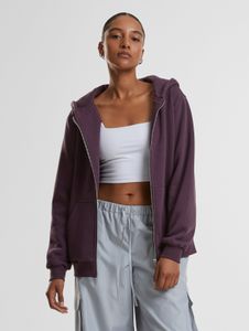Sudadera con capucha informal para mujer URBAN CLASSICS, 330 g/m², algodón, violeta.