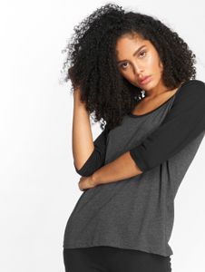 Sudadera Soft Urban Classics para mujer, 140 g/m², algodón, gris/negro