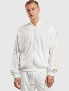 Stylish Urban Classics men's jacket with zippers and pockets, ecru-white