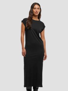 Elegante abito da donna Urban Classics con cerniera e tasche, in cotone, nero