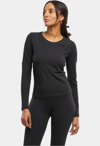 sporty Urban Classics women's T-shirt, slim fit, stretch, 190 g/m², cotton, black