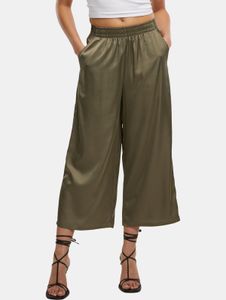 Jeans da donna Urban Classics eleganti con tasche elasticizzate, 95 g/m², verdi