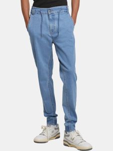 Jeans homme Casual Urban Classics, fermeture éclair et cordon de serrage stretch en coton bleu